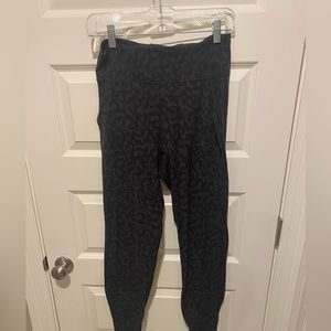 Lululemon black cheetah print joggers size 10
